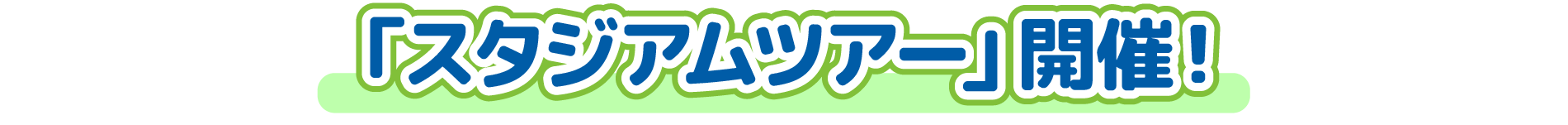 「スタジアムツアー」開催！